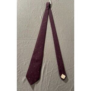 Vintage 80s Purple Silk Tie 1980s Retro Paco Rabanne Avant Garde New Wave Hip